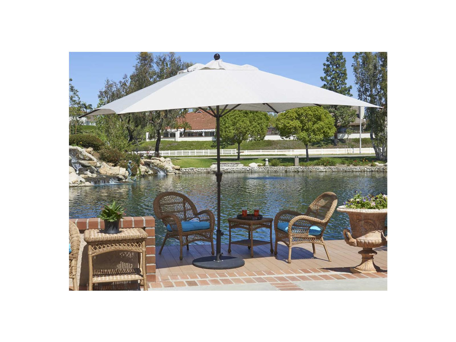 11 ft patio table umbrella Feet Outdoor Cantilever Hanging with Base and Wheels Tan The Double Top Patio Umbrellas stability and mobility are equally impressive 11 ft. x 11 ft.