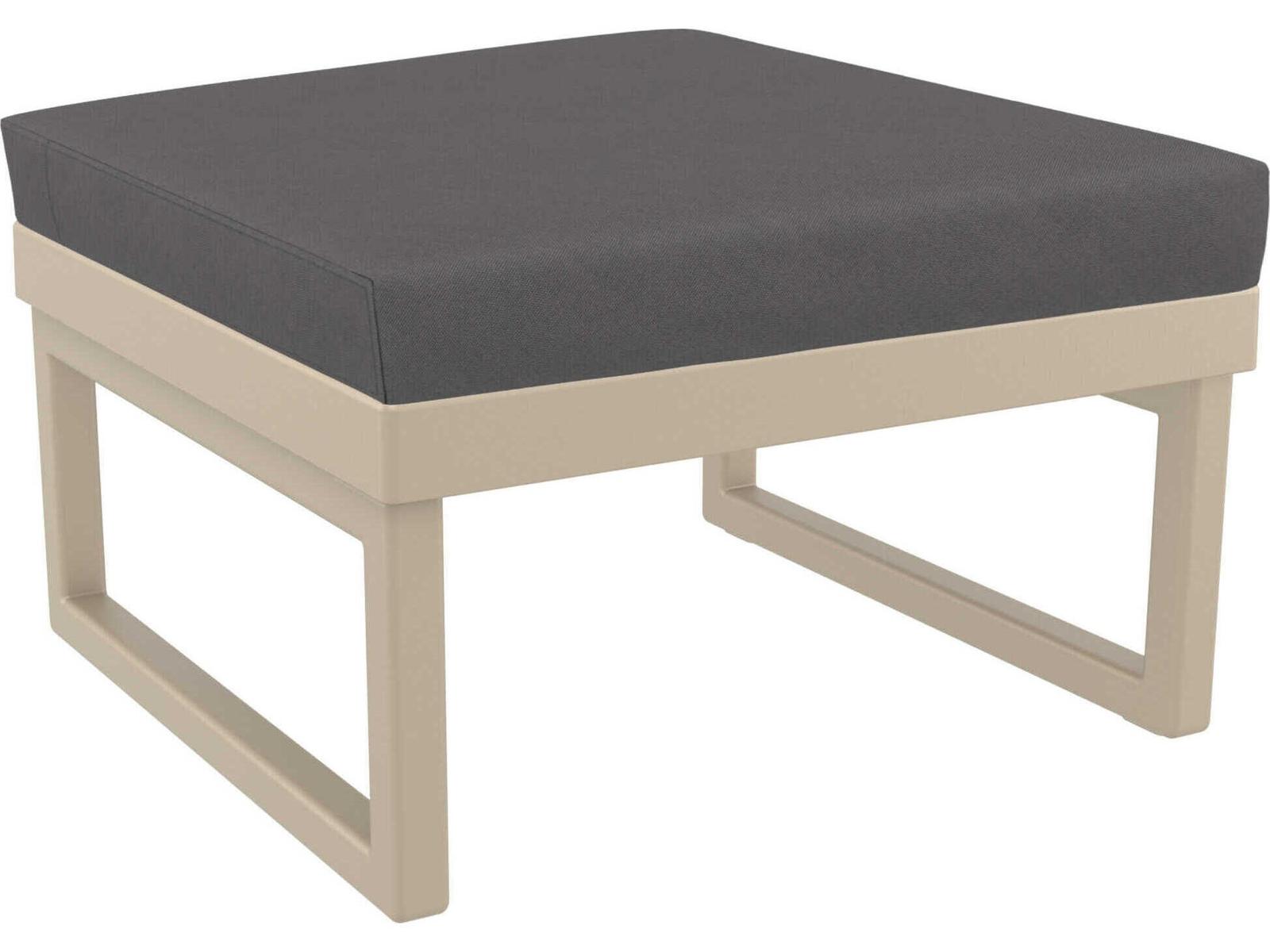Compamia Mykonos Taupe Resin Cushion Ottoman