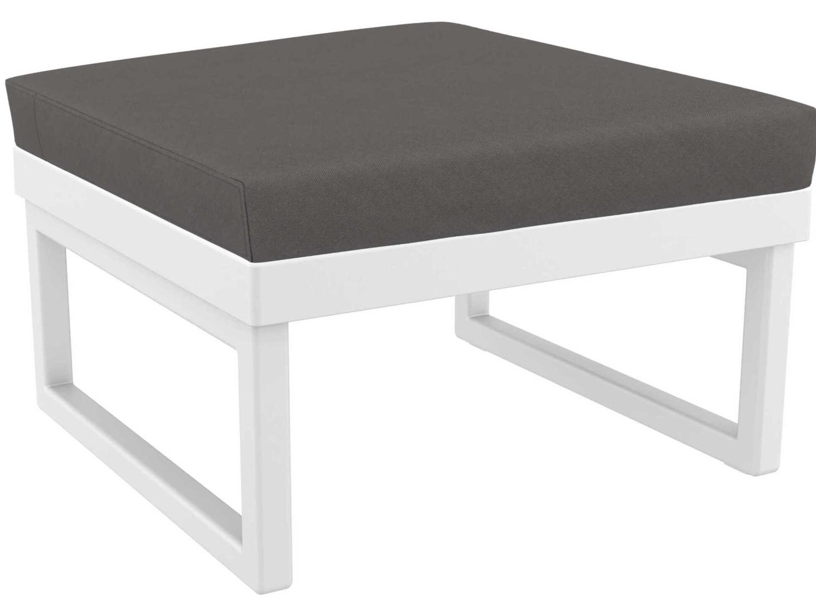Compamia Mykonos White Resin Cushion Ottoman