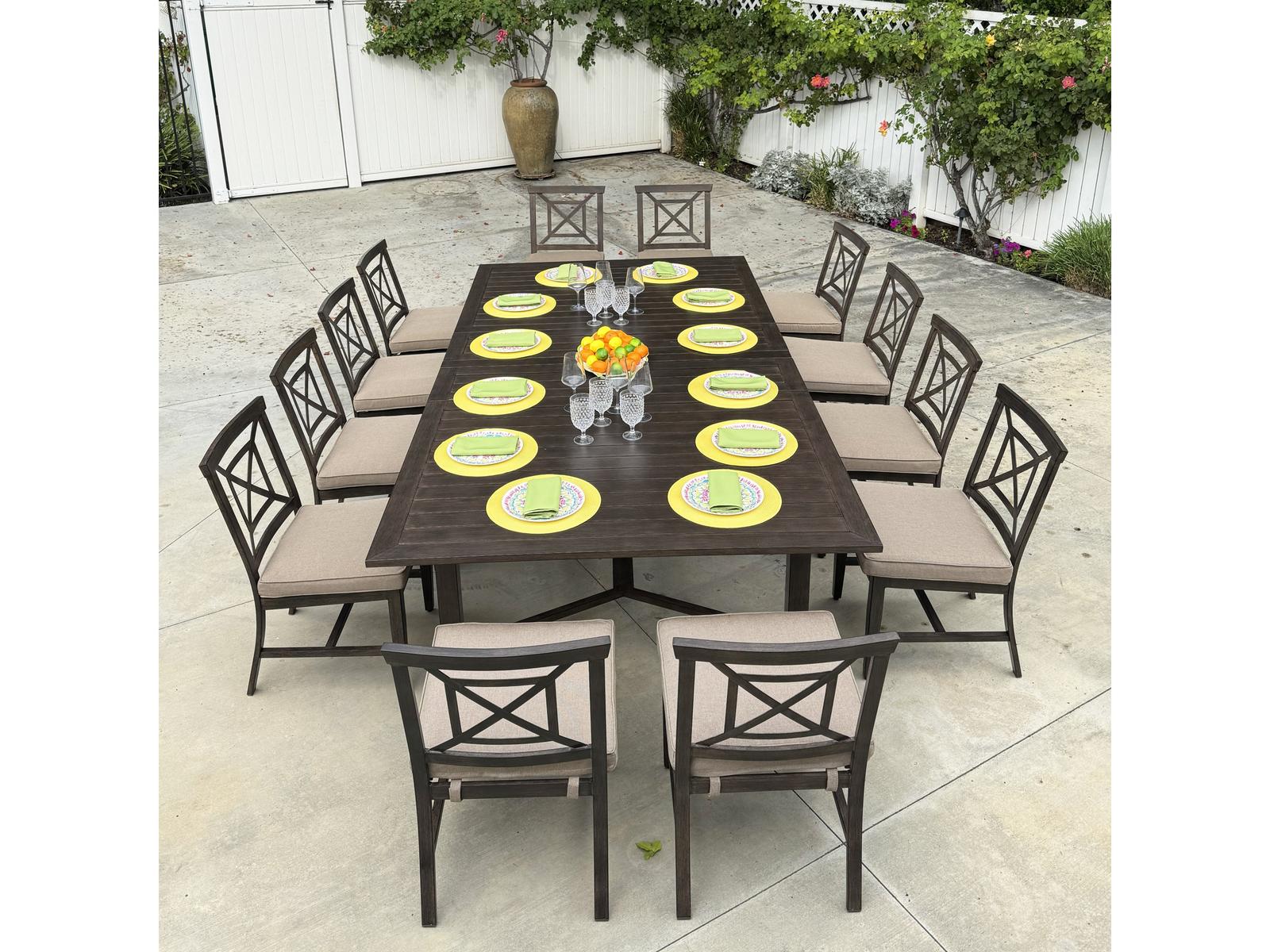 Darlee Outdoor Living Atlantis Walnut Aluminum Dining Set