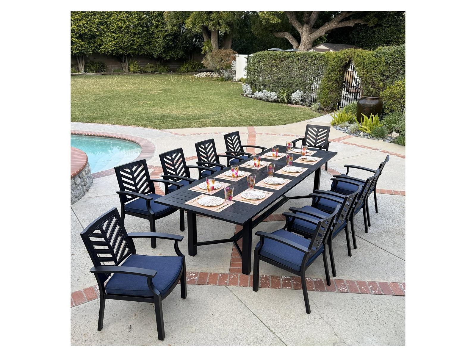 Darlee Outdoor Living Palm Springs Antique Bronze Aluminum Dining Set