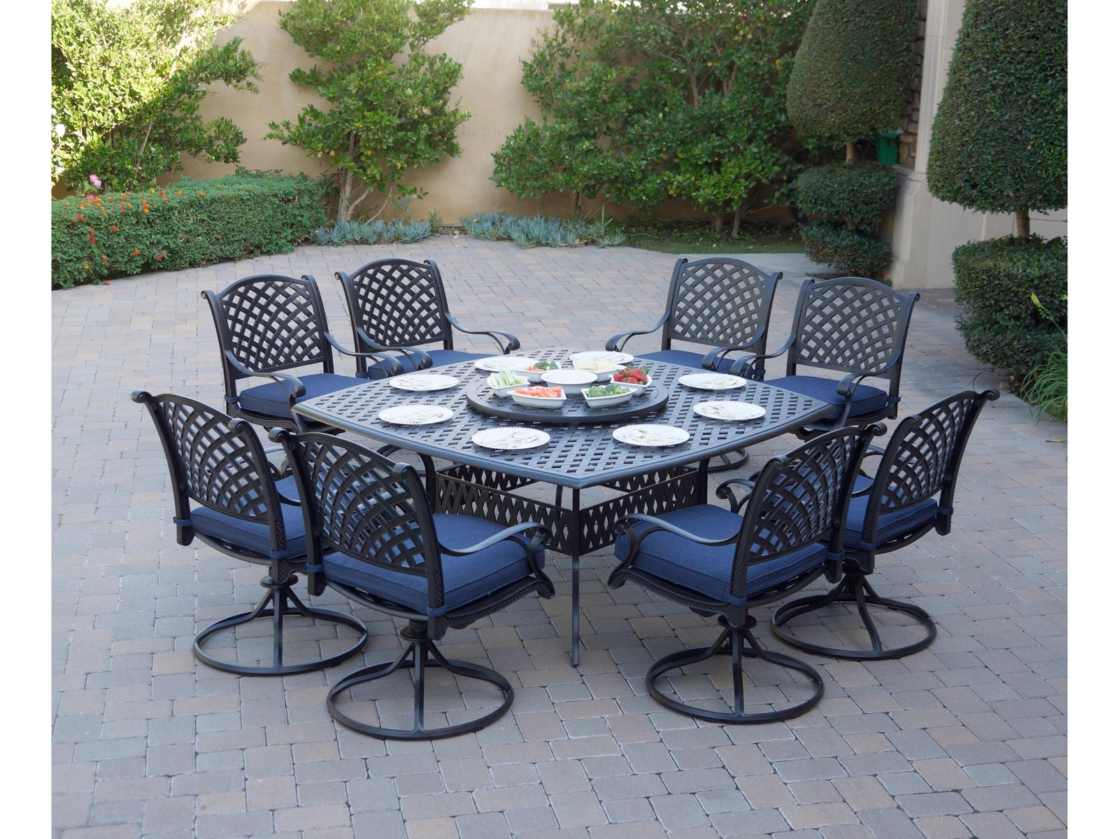 Darlee Outdoor Living Nassau Cast Aluminum 10-Piece Patio Dining Set