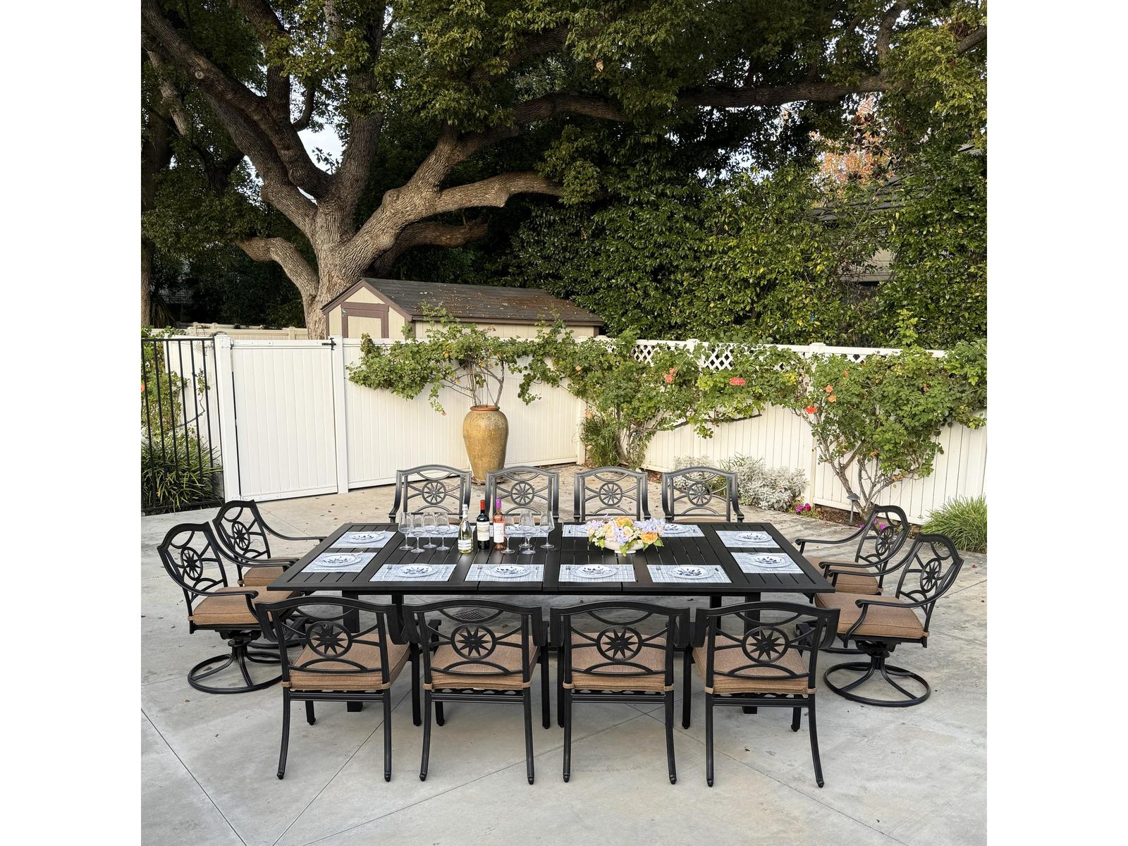 Darlee Outdoor Living Ten Star Antique Bronze Cast Aluminum Dining Set