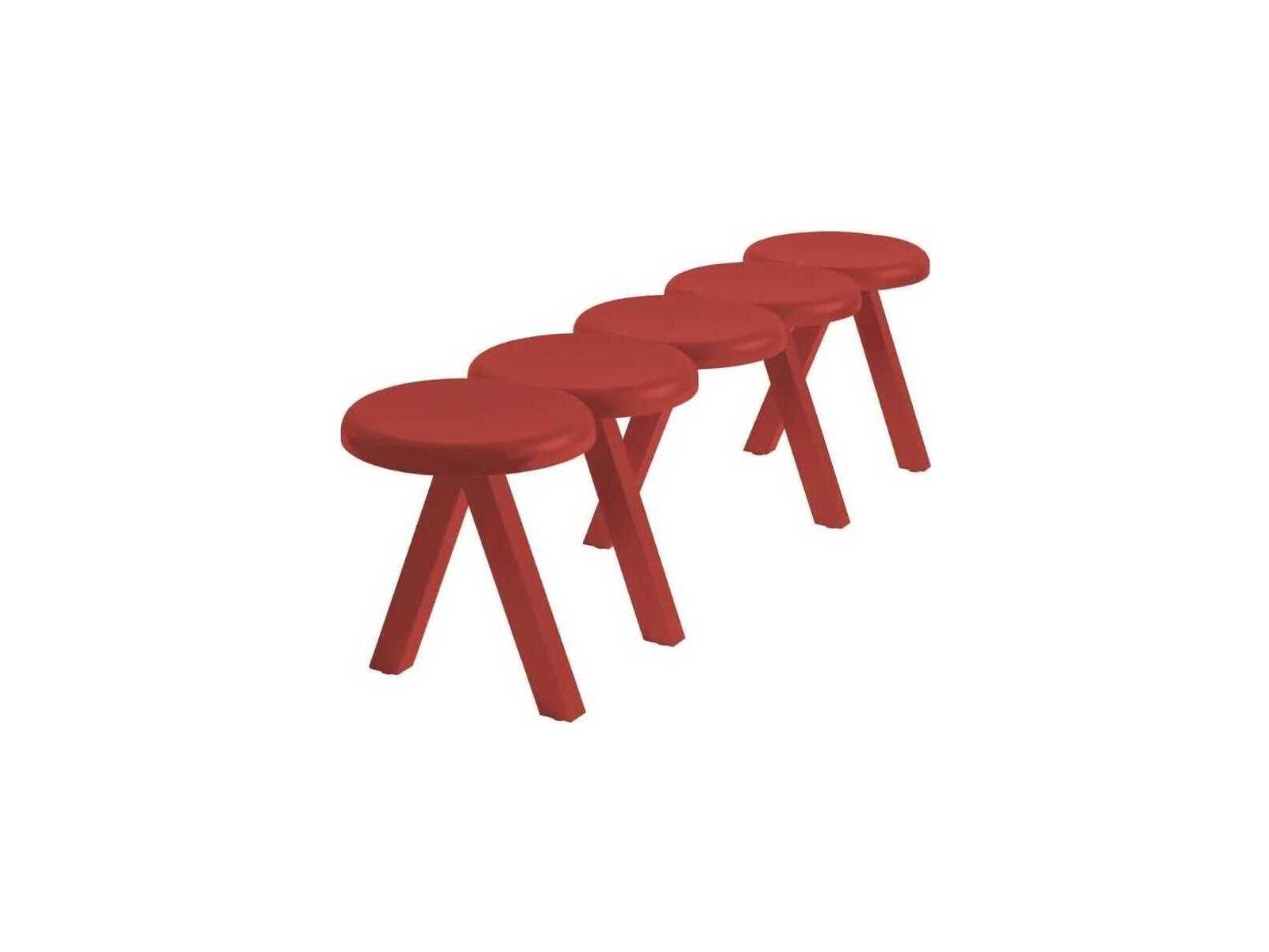 Driade Millepiedi Red Accent Bench