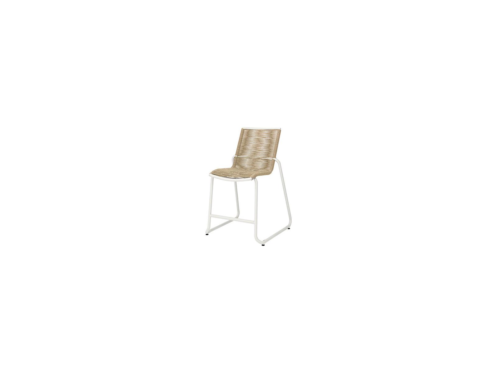 Ebel Cabana Aluminum Wicker Stackable Armless Counter Height Stool