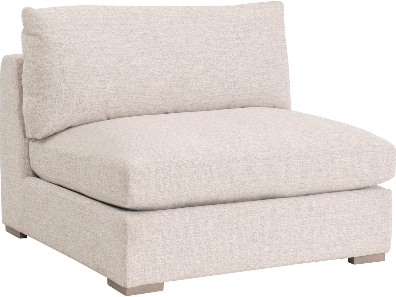 Essentials for Living Outdoor Stitch & Hand - Bedroom Dining Newport Outdoor Wood Cushion Modular Chair
