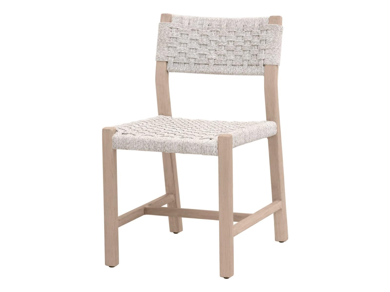 Essentials for Living Woven-Outdoor Teak Rope Dining Chair, Set of 2
