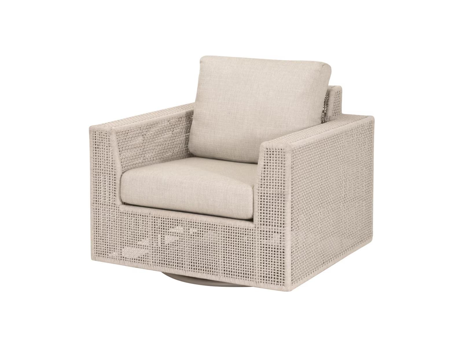 Essentials for Living Outdoor Woven - Outdoor Tropez Wood Cushion Lounge Chair