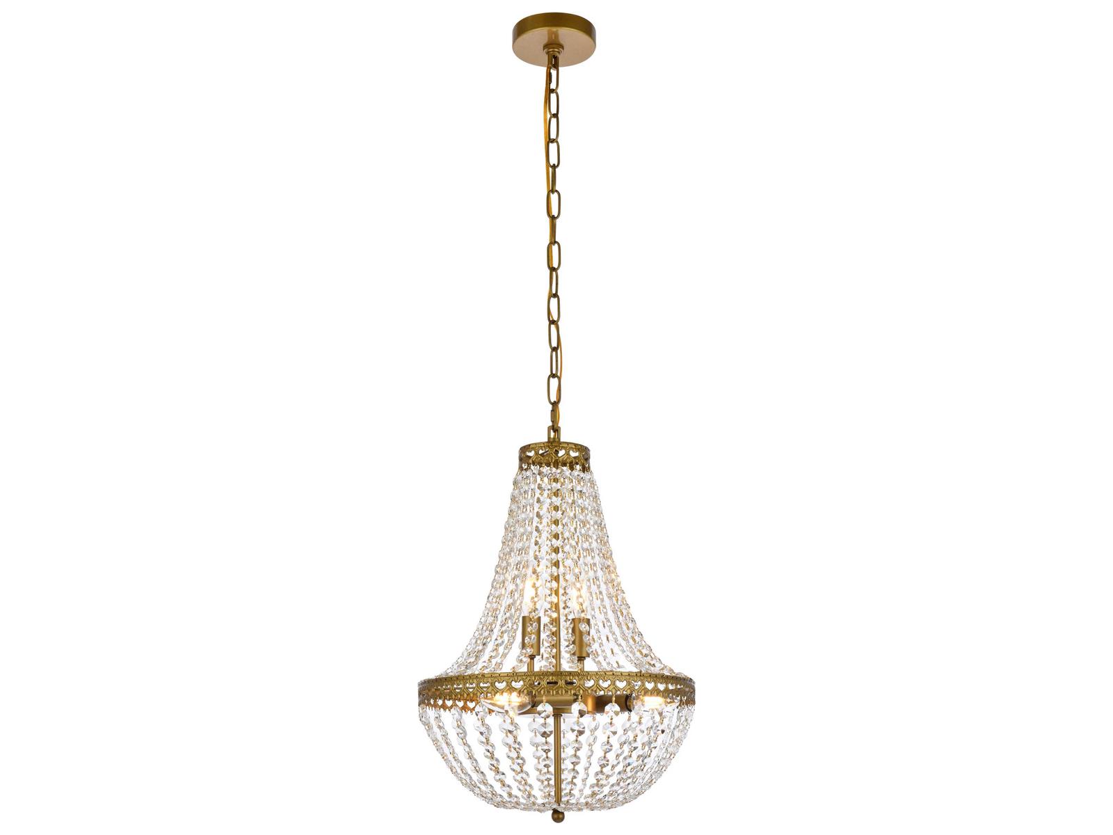 Elegant Lighting Valeria 5-Light Brass Crystal Empire Chandelier