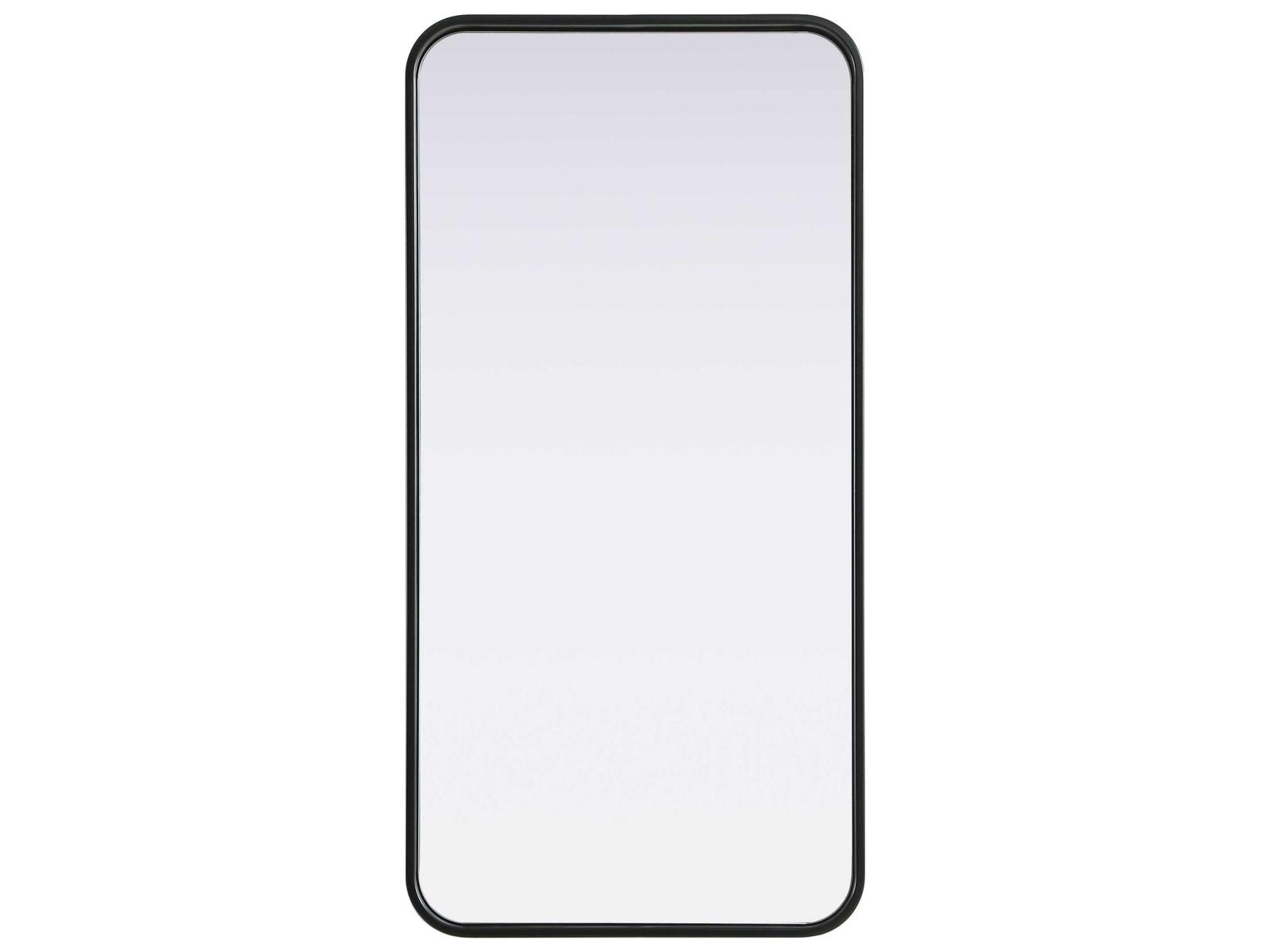 Elegant Lighting Remy Black Rectangular Wall Mirror
