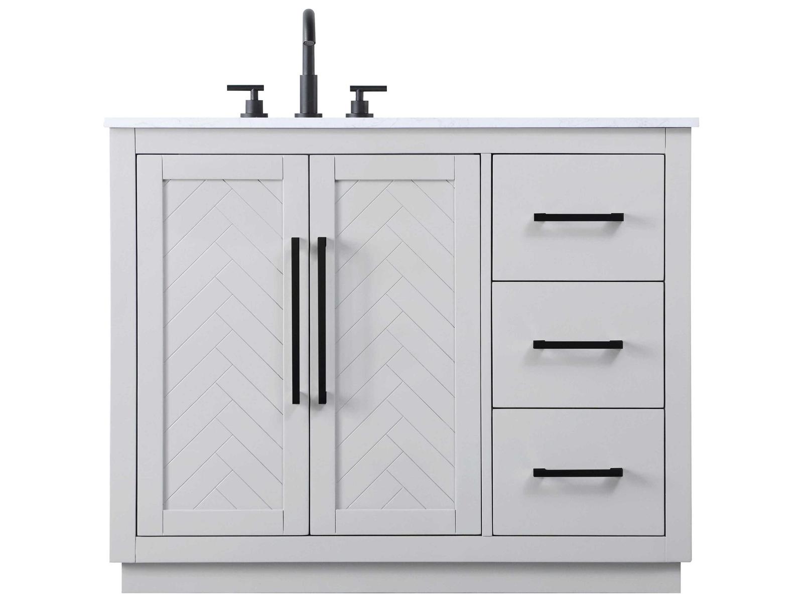 Elegant Lighting Chase Grey Vanity