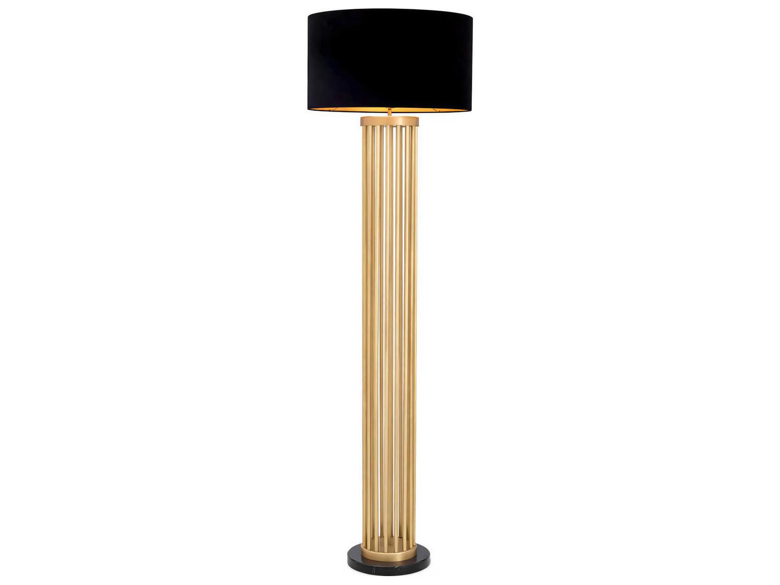 Eichholtz Condo Antique Brass Incl Shade Floor Lamp