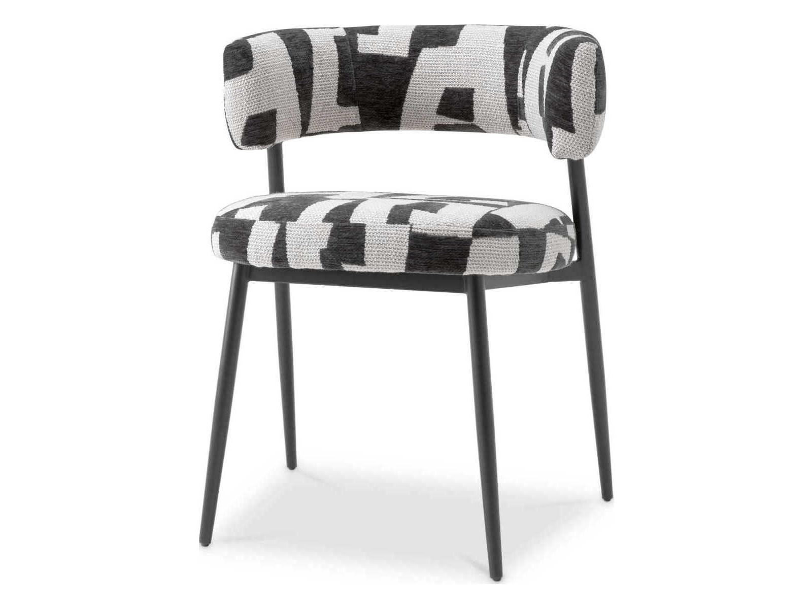 Eichholtz Folsom Black Upholstered Armless Dining Chair