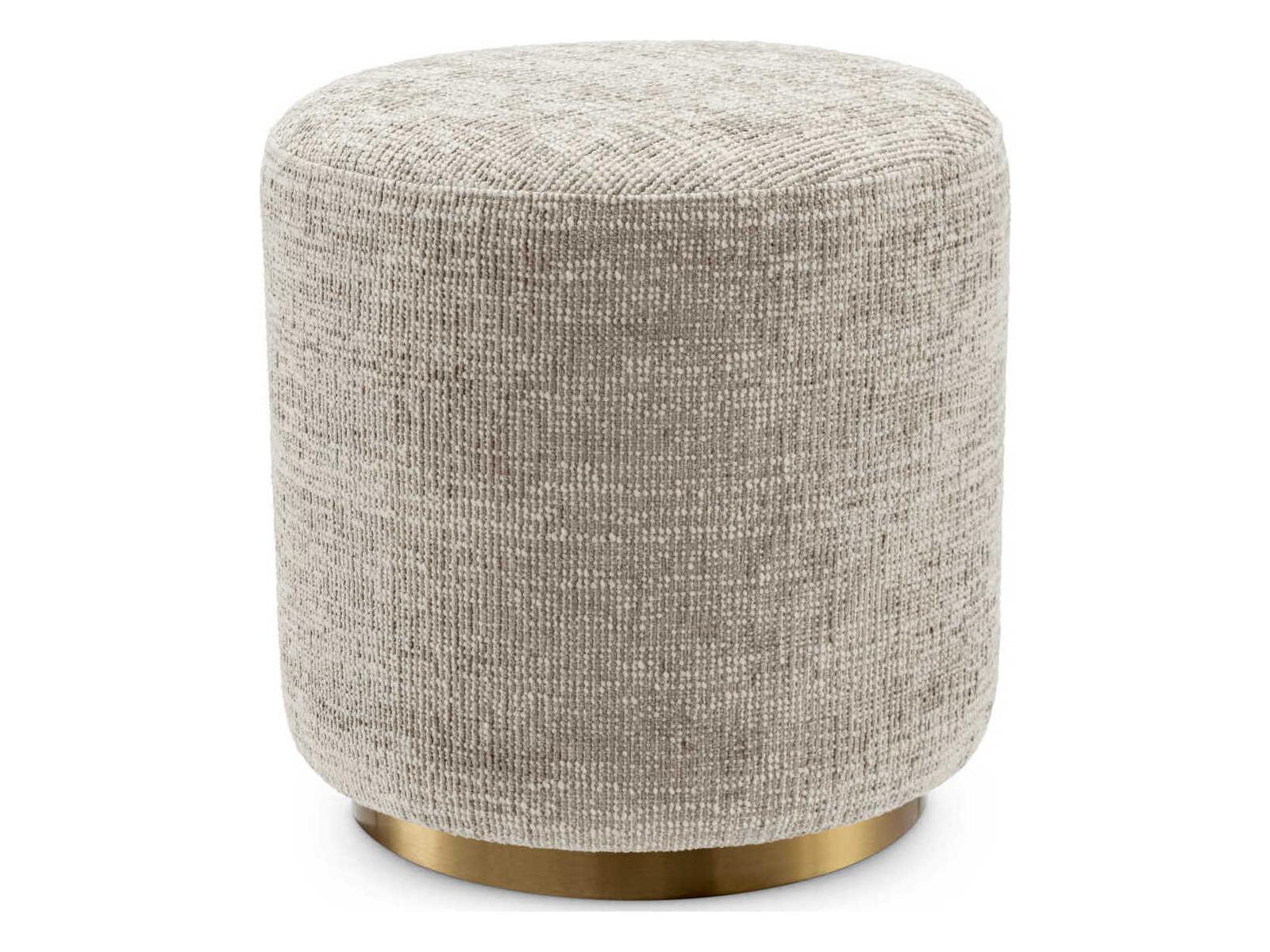 Eichholtz Greer Beige Upholstered Accent Stool