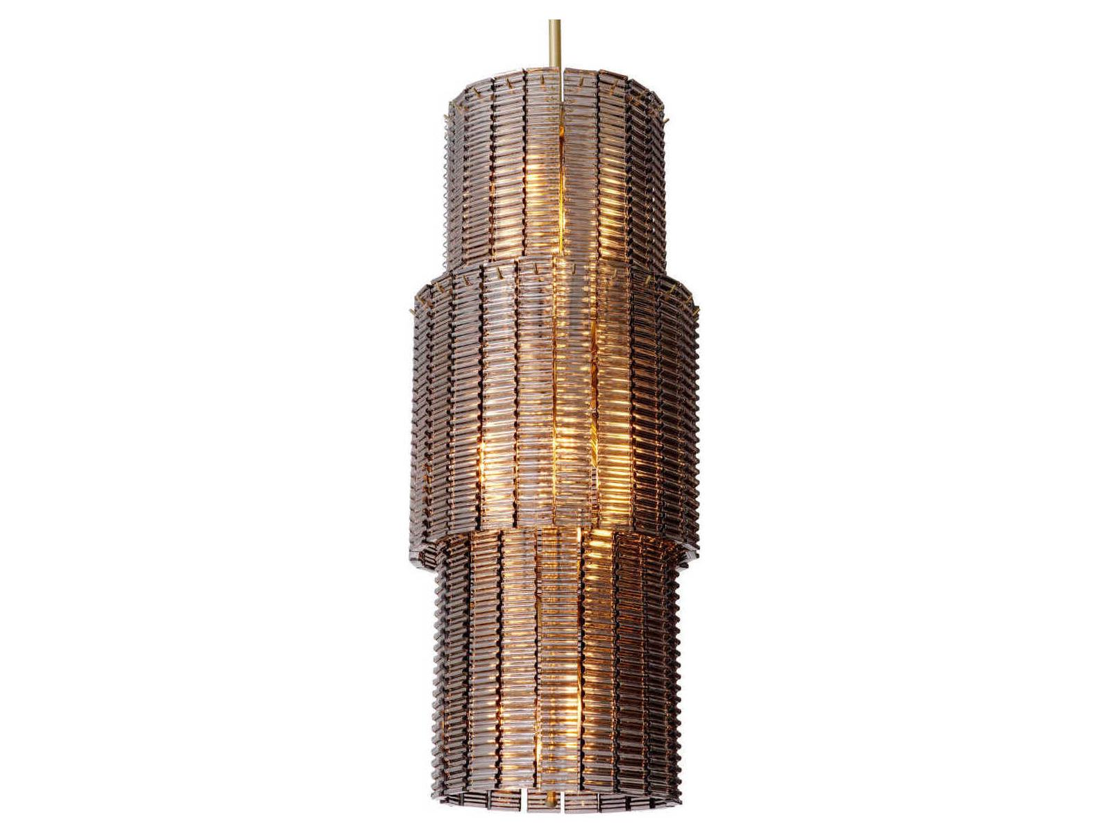 Eichholtz Imperial Antique Bronze Traditional Cylinder Tiered Chandelier