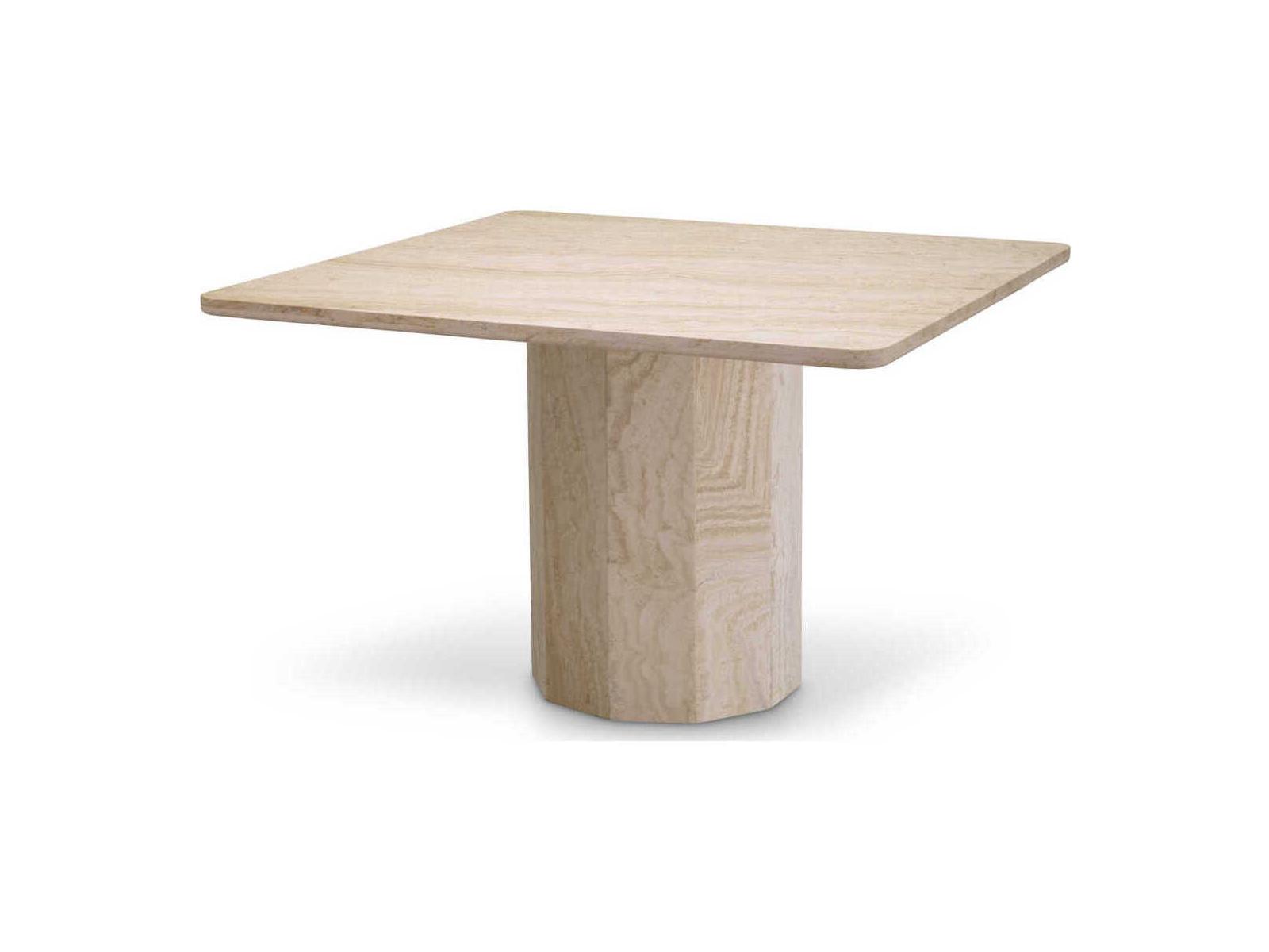 Eichholtz Piazza Square Stone Travertine Dining Table