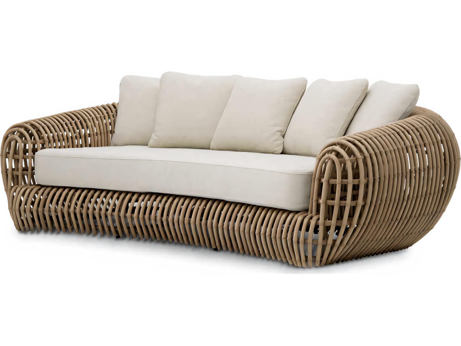 Eichholtz Outdoor Faux Rattan Viola Sand Sofa