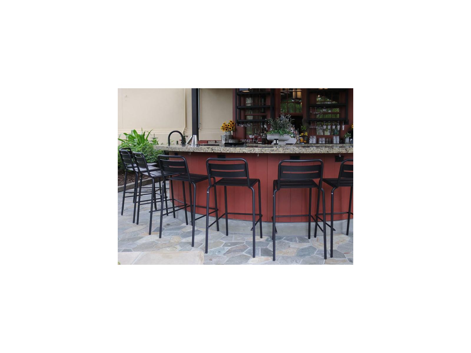 EMU Star Steel Patio Bar Stool Set