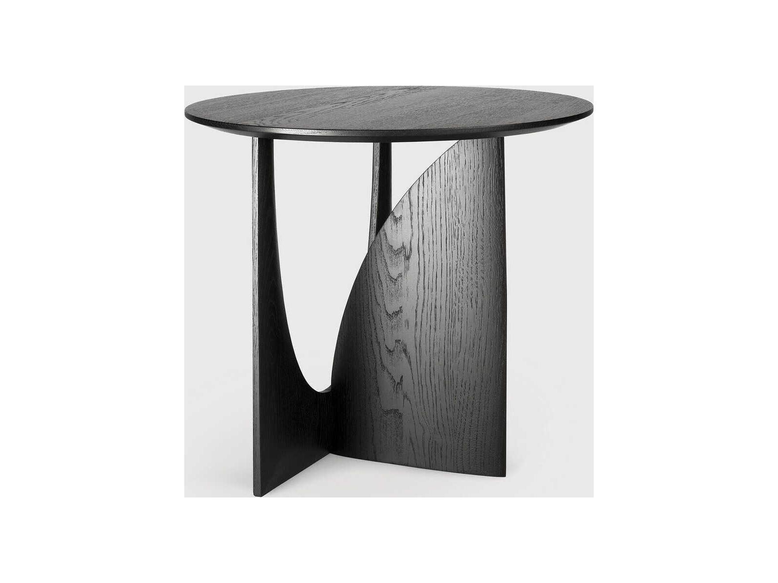 Ethnicraft Geometric Oak Black Side Table