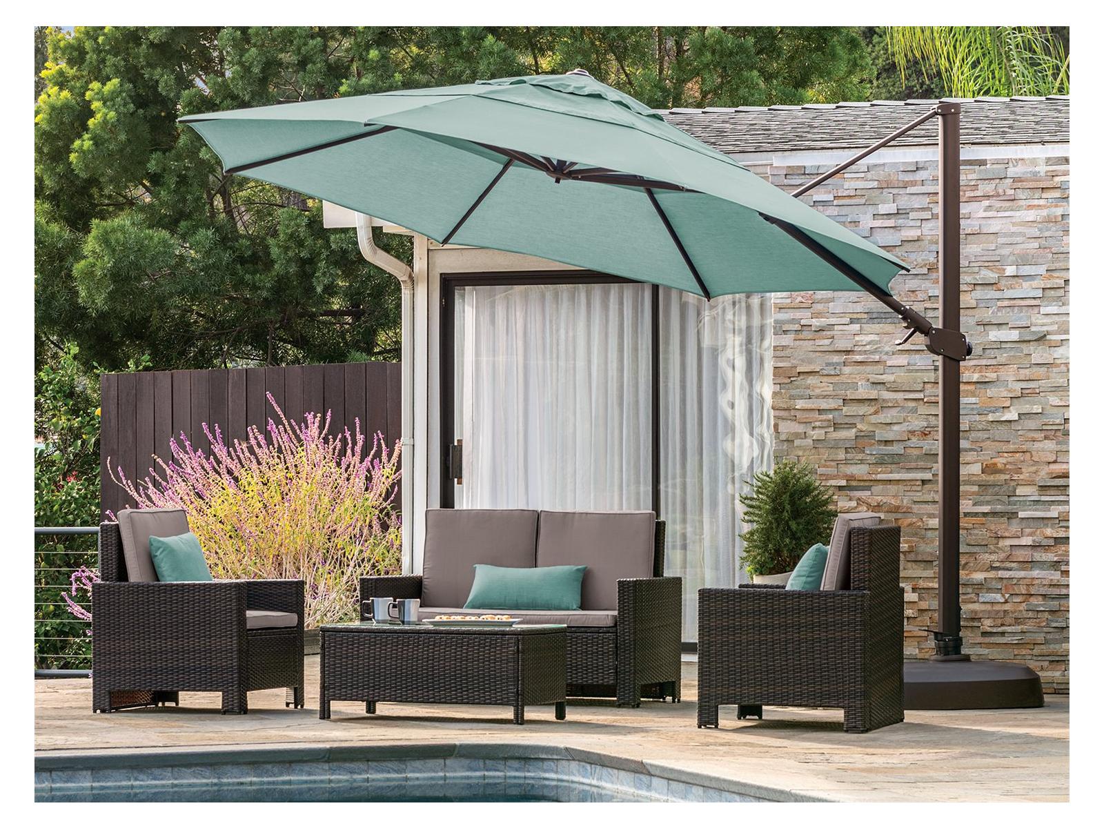 Treasure Garden 11.5 Foot AG25TR Octagon Cantilever Patio Umbrella