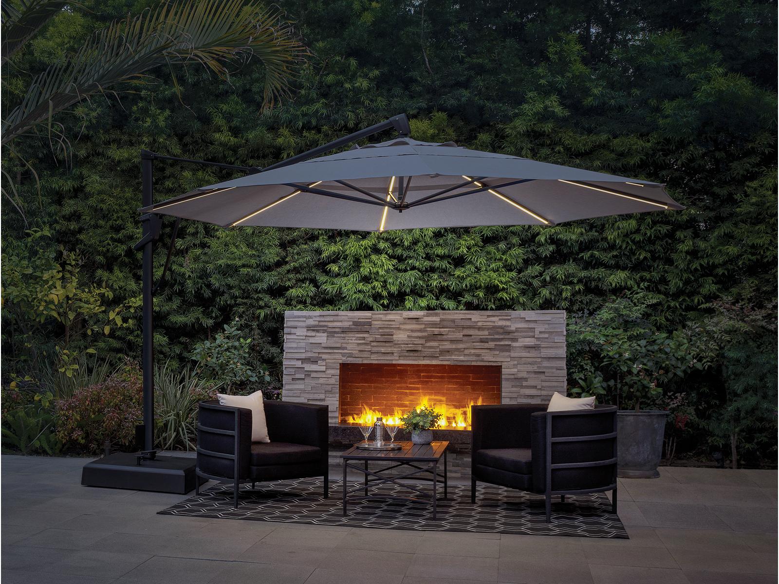 13 foot offset patio umbrella AKZ PLUS 13' Octagonal Aluminum Cantilever DOUBLE TOP DESIGN Victoria 13 ft. Octagonal Cantilever