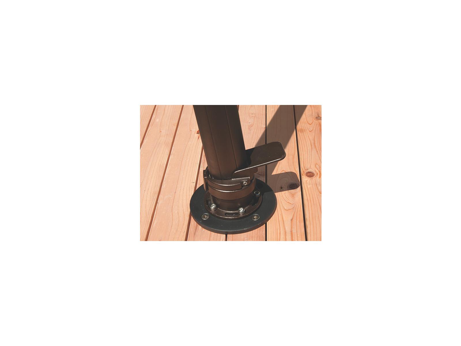 cantilever patio umbrella deck mount J-Hook Base no matter where the sun is Treasure Garden Wood Mount Kit