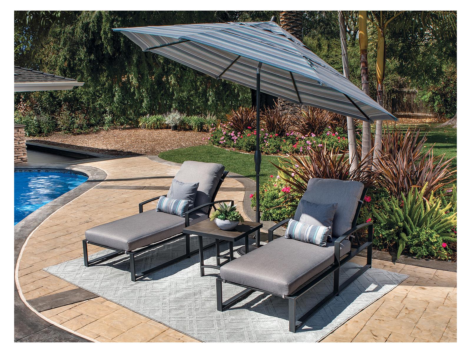 Treasure Garden Market Aluminum 11 Foot Octagon Auto Tilt Crank Lift Outdoor Umbrella