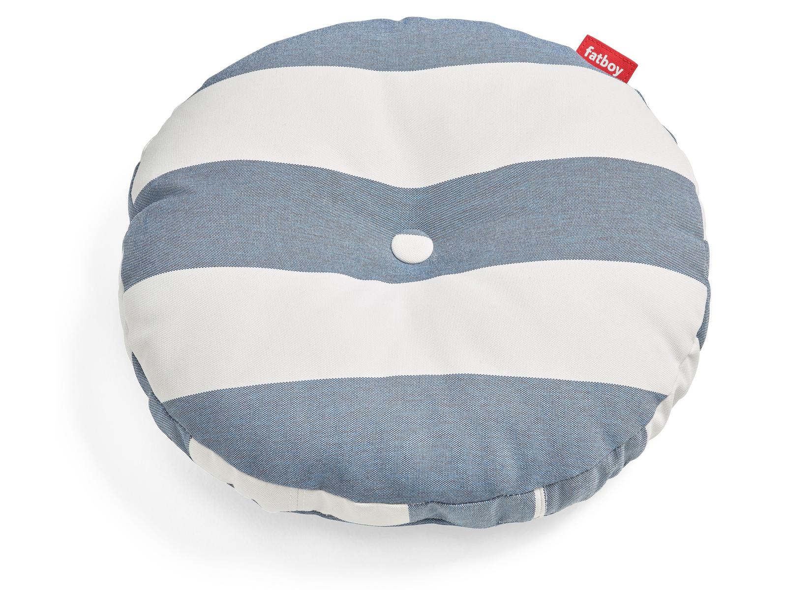 Fatboy Outdoor Circle Pillow in Stripe Ocean Blue