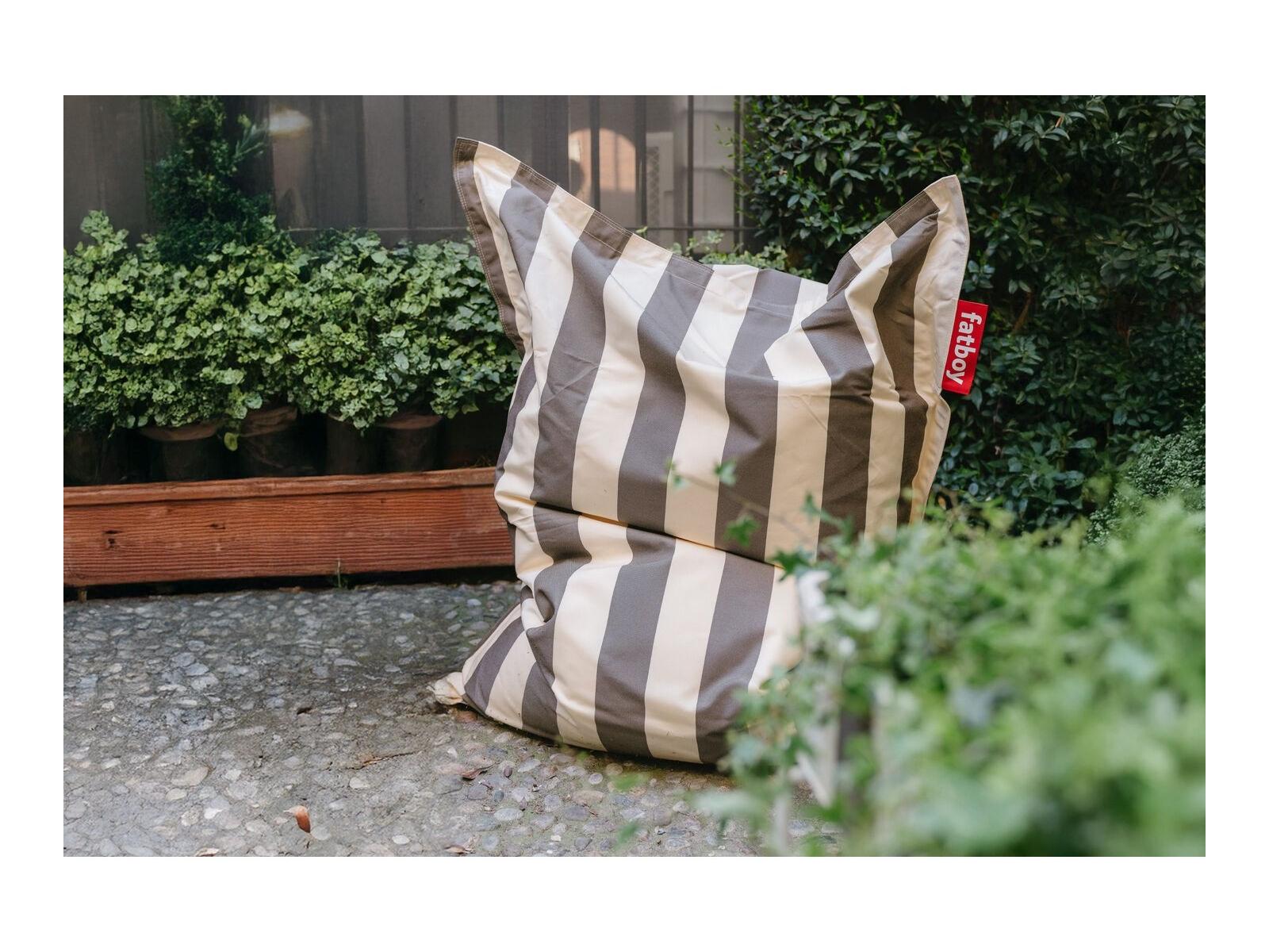 Fatboy Outdoor Original Slim Bean Bag Chair in Stripe Cacao