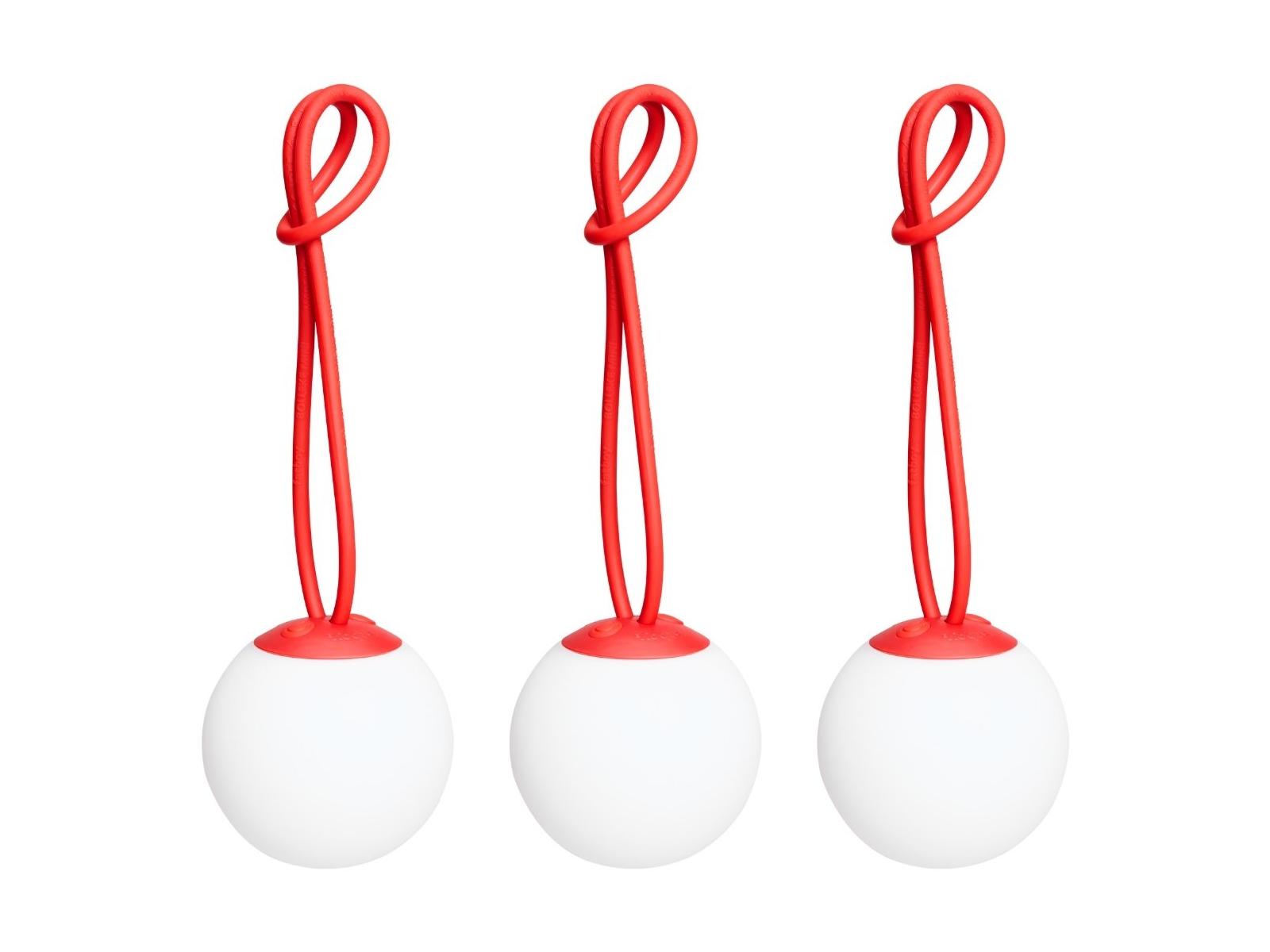 Fatboy Outdoor Bolleke Mini Hanging Lamp (Set of 3) in Red