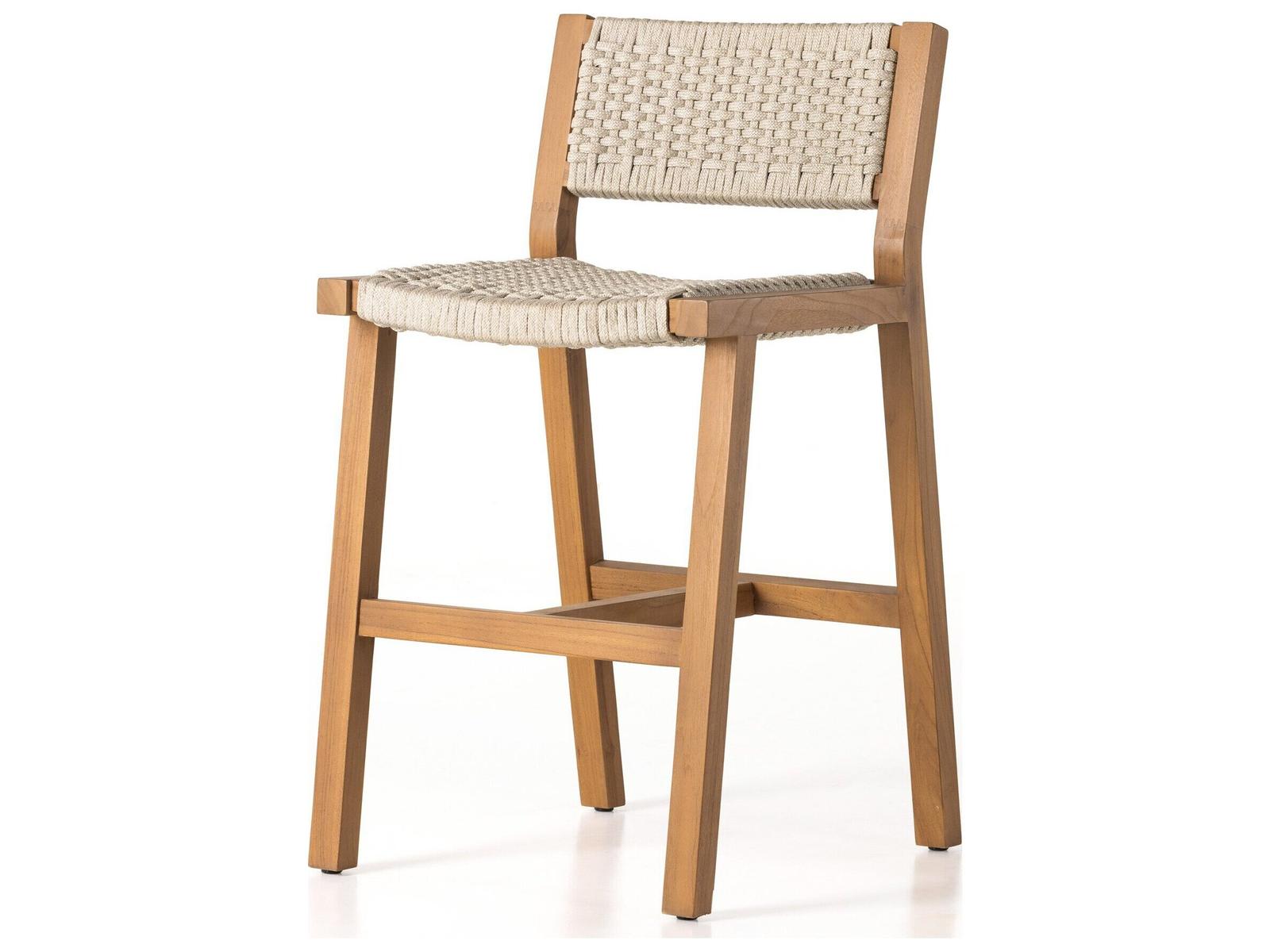 Four Hands Outdoor Delano Stool Natural Teak Counter