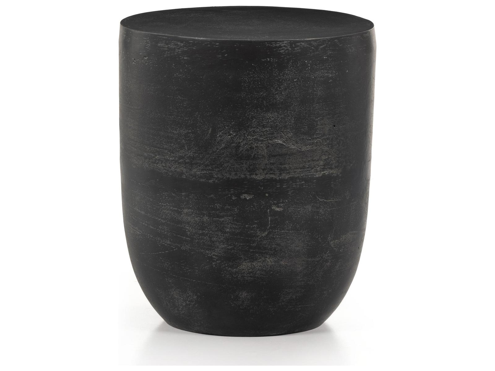 Four Hands Outdoor Marlow Aged Grey Aluminum Round End Table