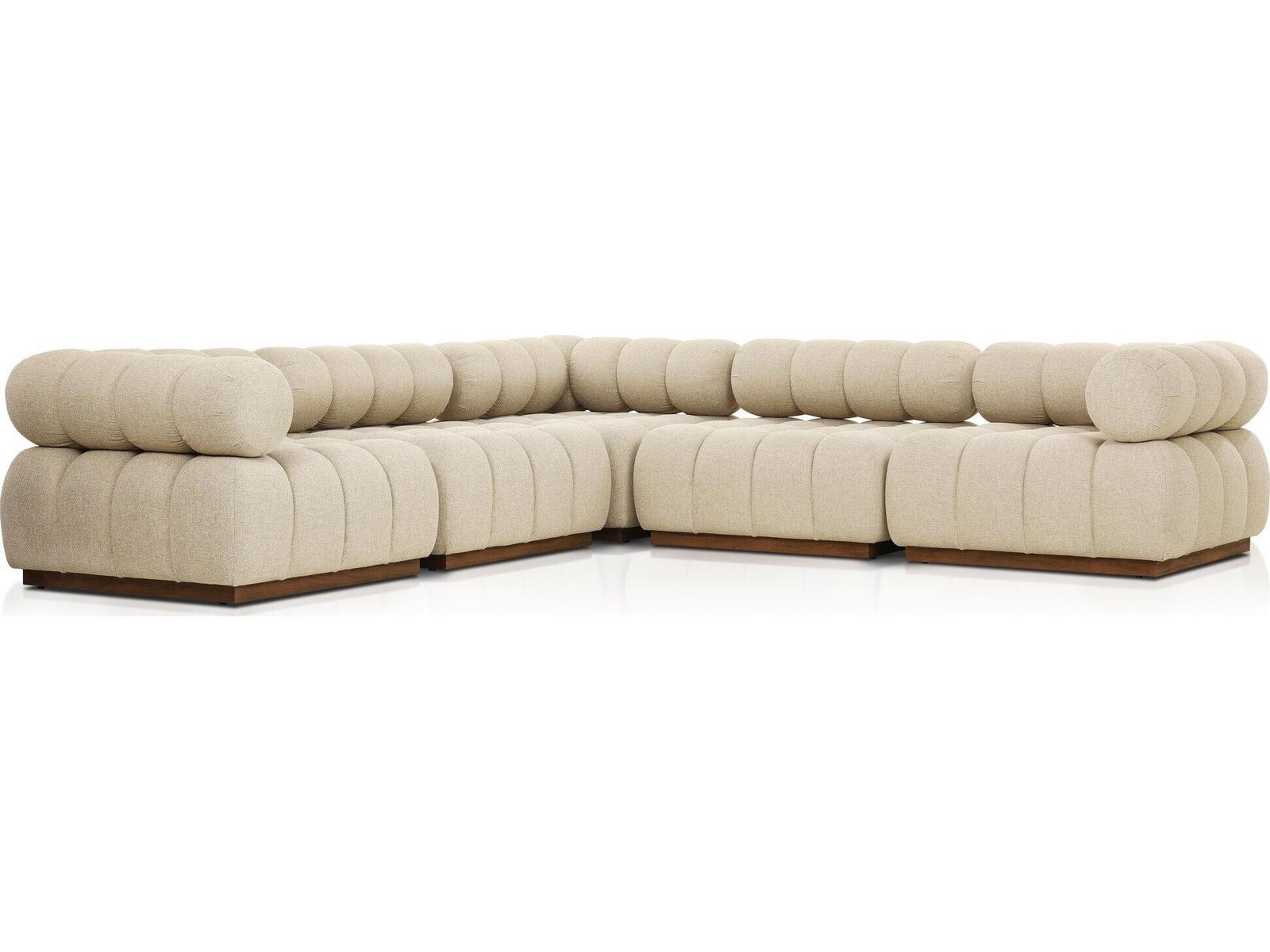 Four Hands Outdoor Roma 5Pc Sectional Hayes Cream