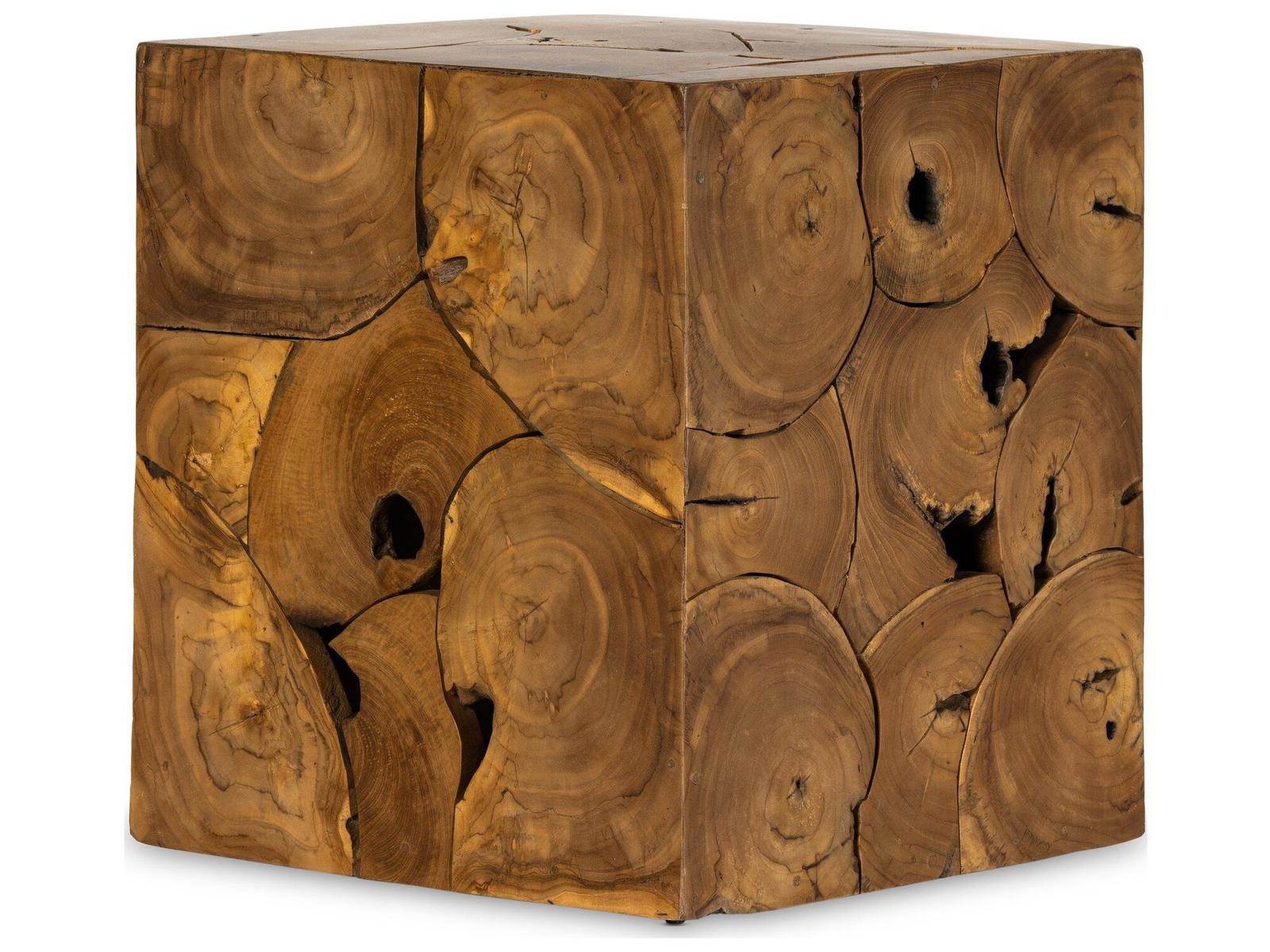 Four Hands Outdoor Providence Teak Root Square End Table