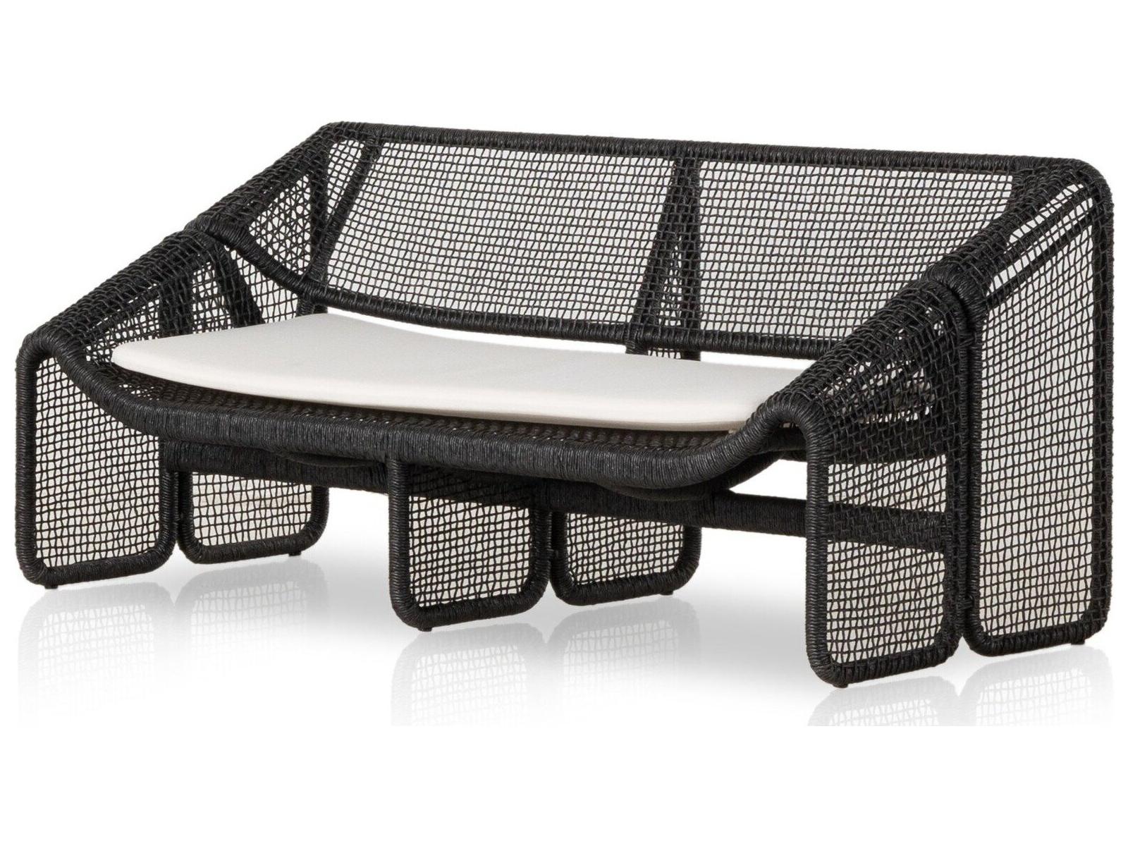 Four Hands Outdoor Selma Sofa Faux Black Hyacinth