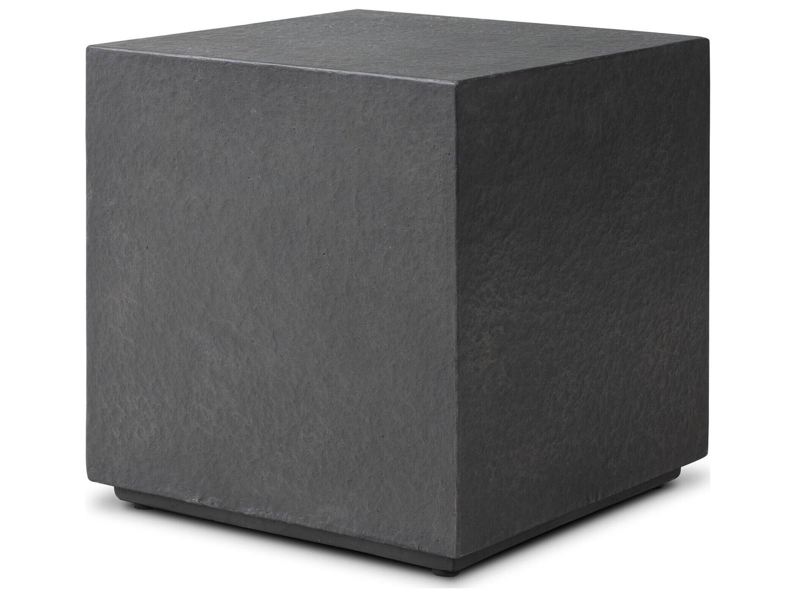 Four Hands Outdoor Chandler Huesca Distressed Graphite Concrete Square End Table