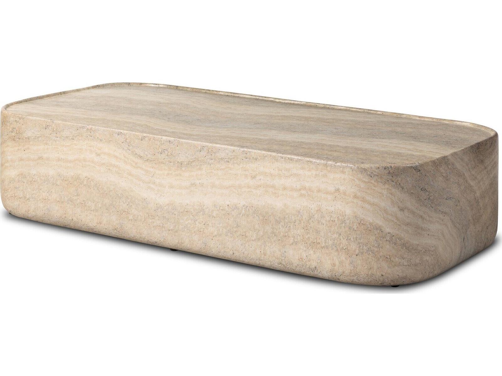 Four Hands Outdoor Manor Coffee Table Textured Sandy Grey