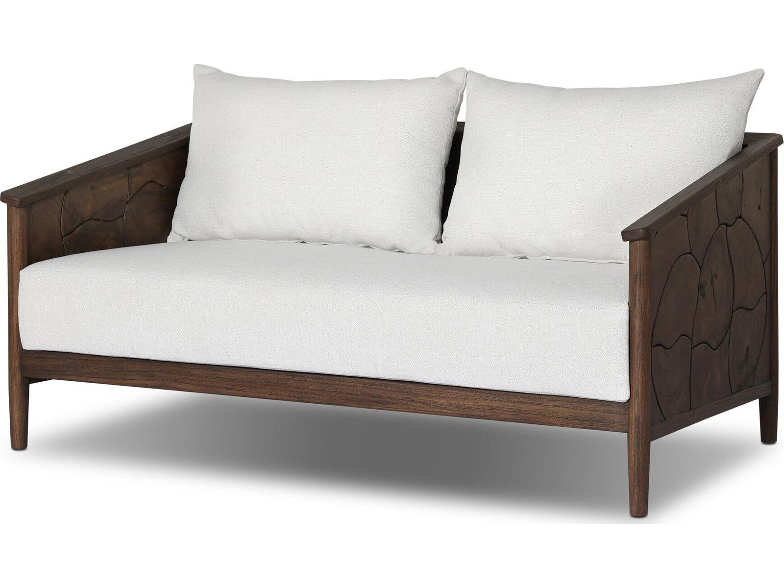 Four Hands Outdoor Ridge Sofa 58" Alessi Linen