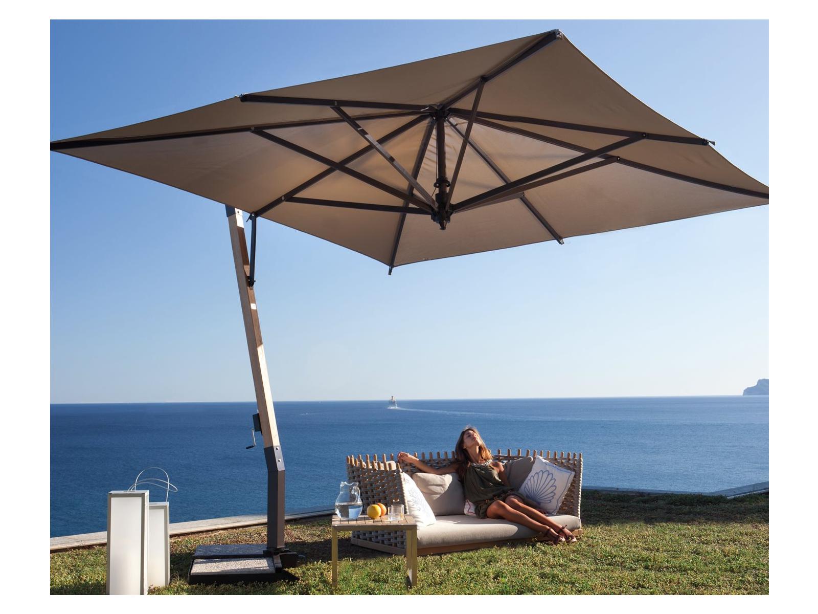 fim patio umbrellas Flexy Aluminum 10' x 14' Rectangular Offset Umbrella Series Cantilever Umbrella provides 130 sq FIM Umbrella P19/S P-Series 156