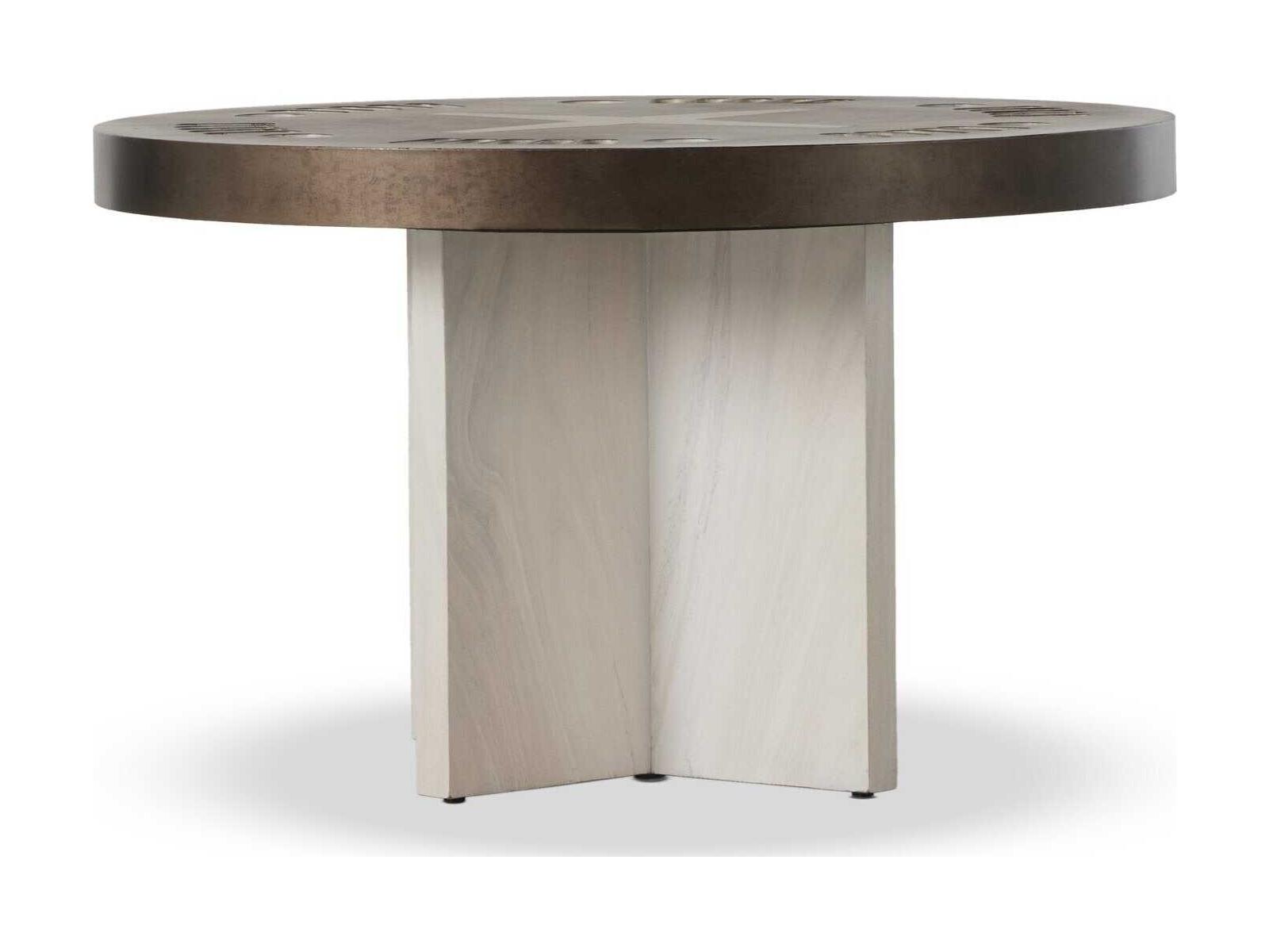 Four Hands Wesson Poker Ivory Table