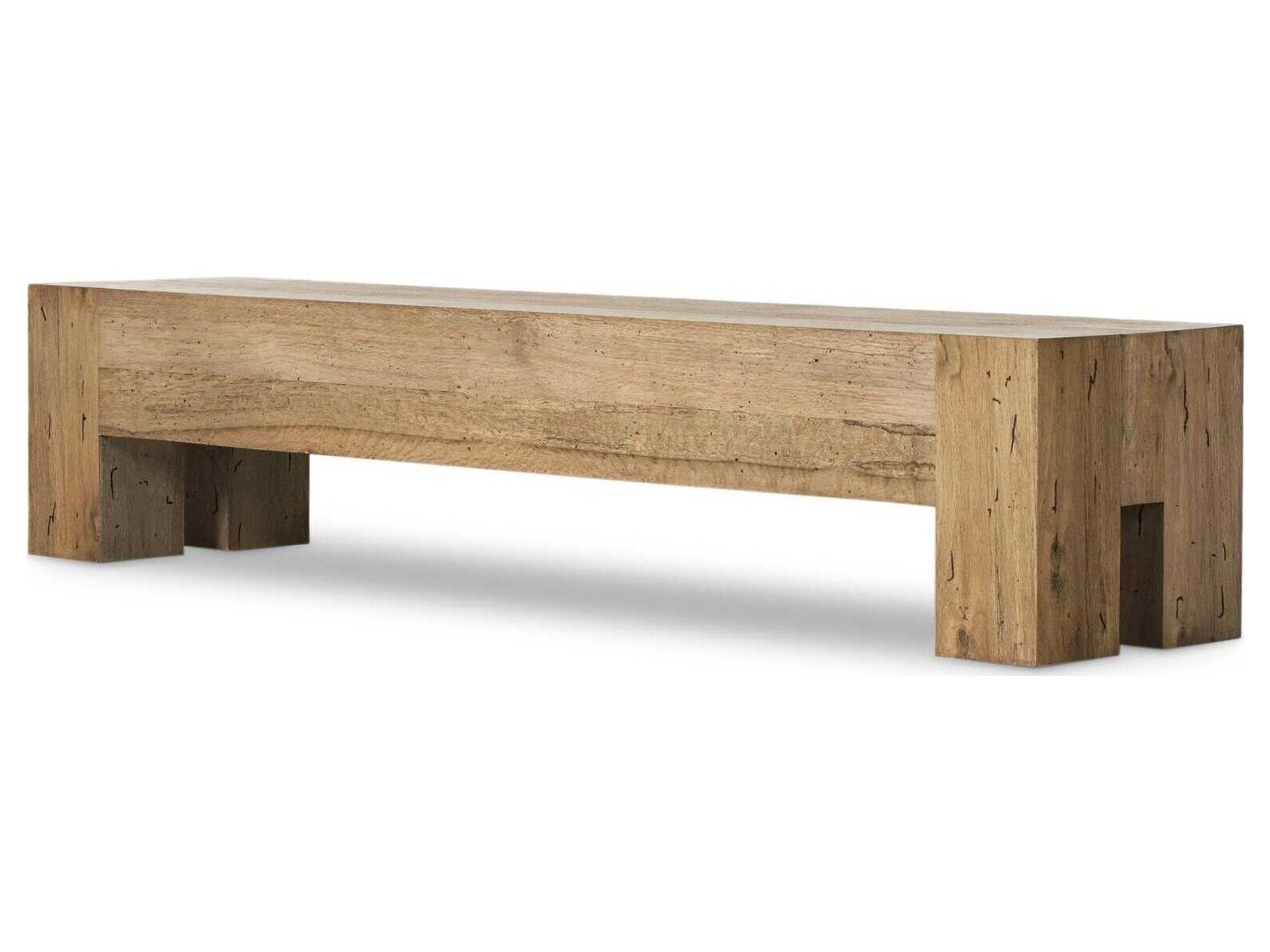 Four Hands Wesson Rustic Wormwood Oak Brown Accent Bench