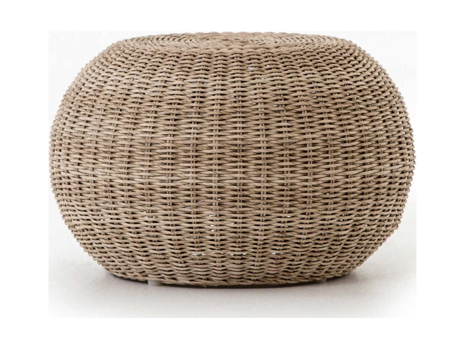 Four Hands Grass Roots Pure White Vintage Accent Stool