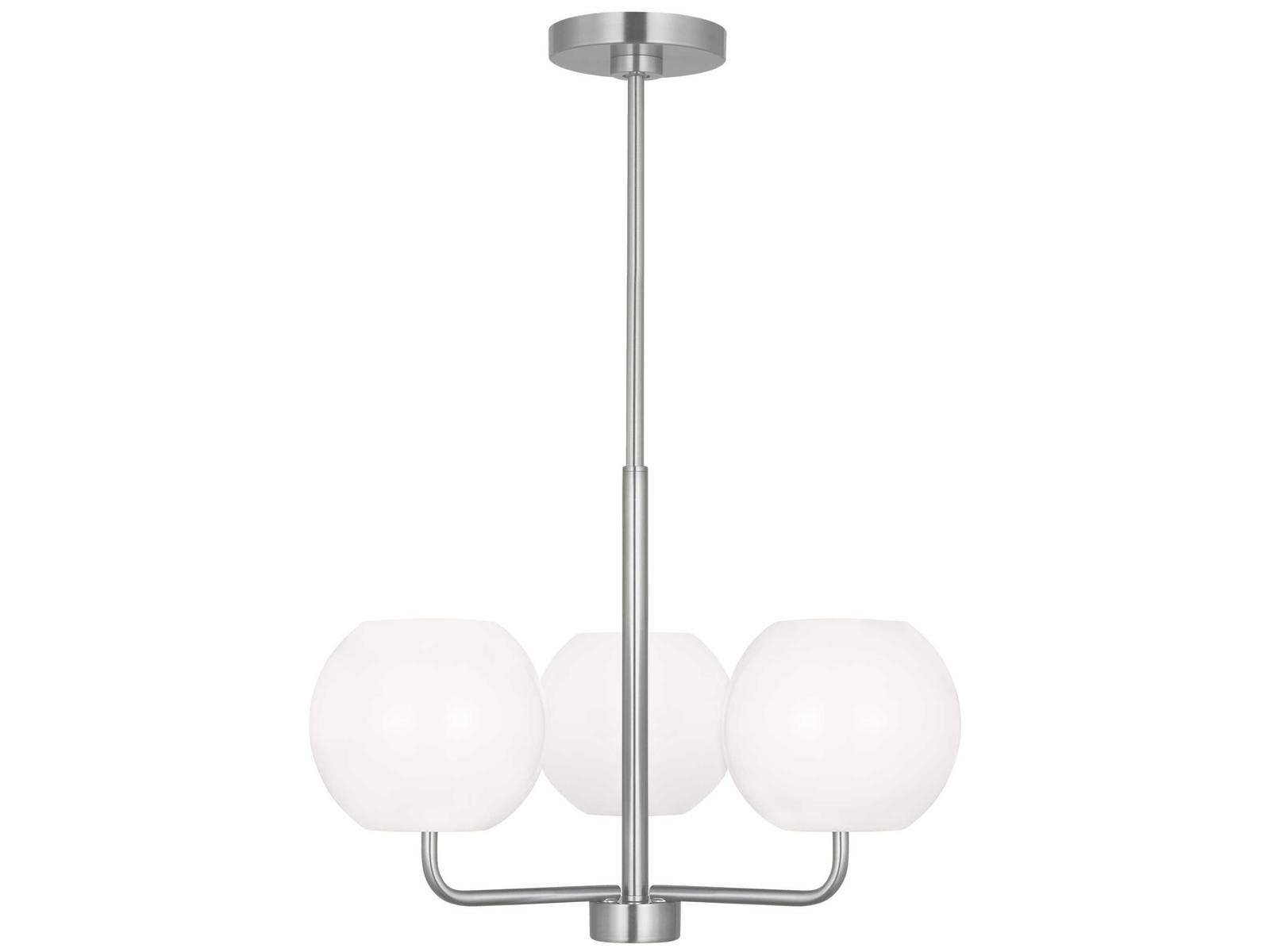 Generation Lighting Rory 3-Light Brushed Steel Globe Chandelier