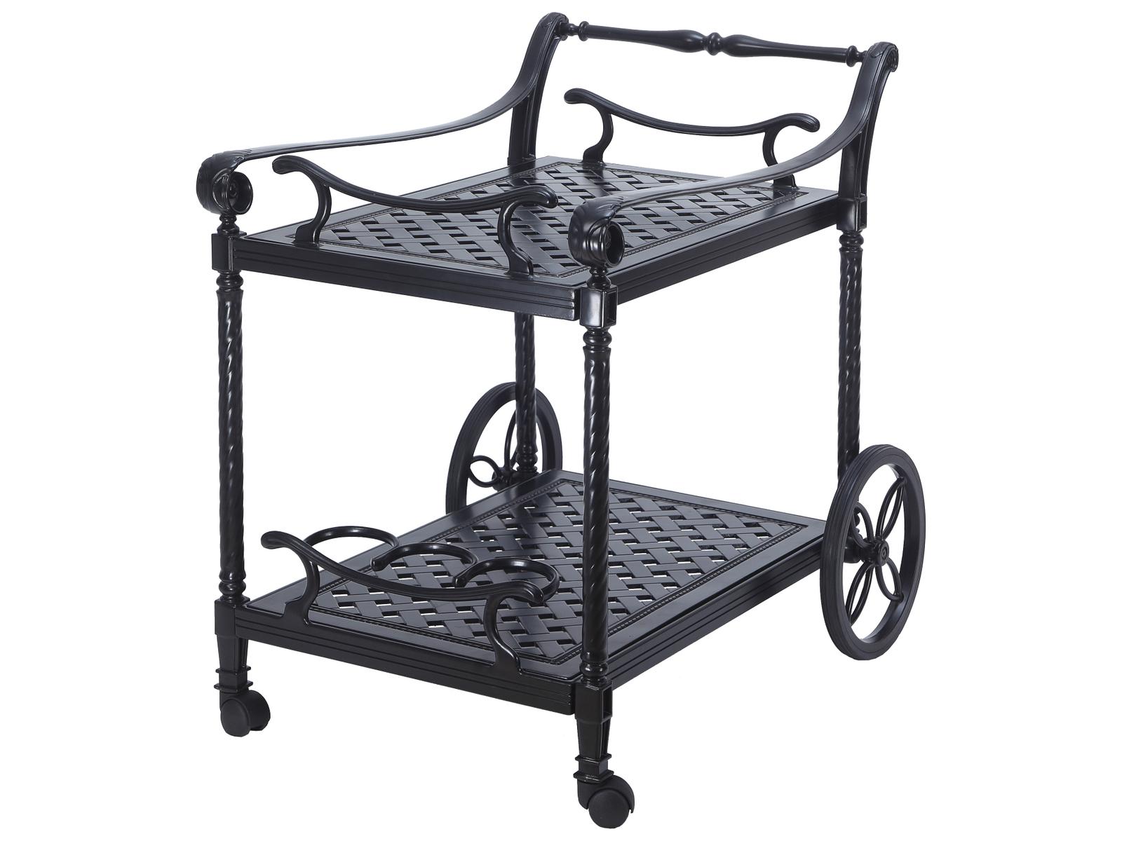 Gensun Grand Terrace Accessories Cast Aluminum Serving Cart - Welded