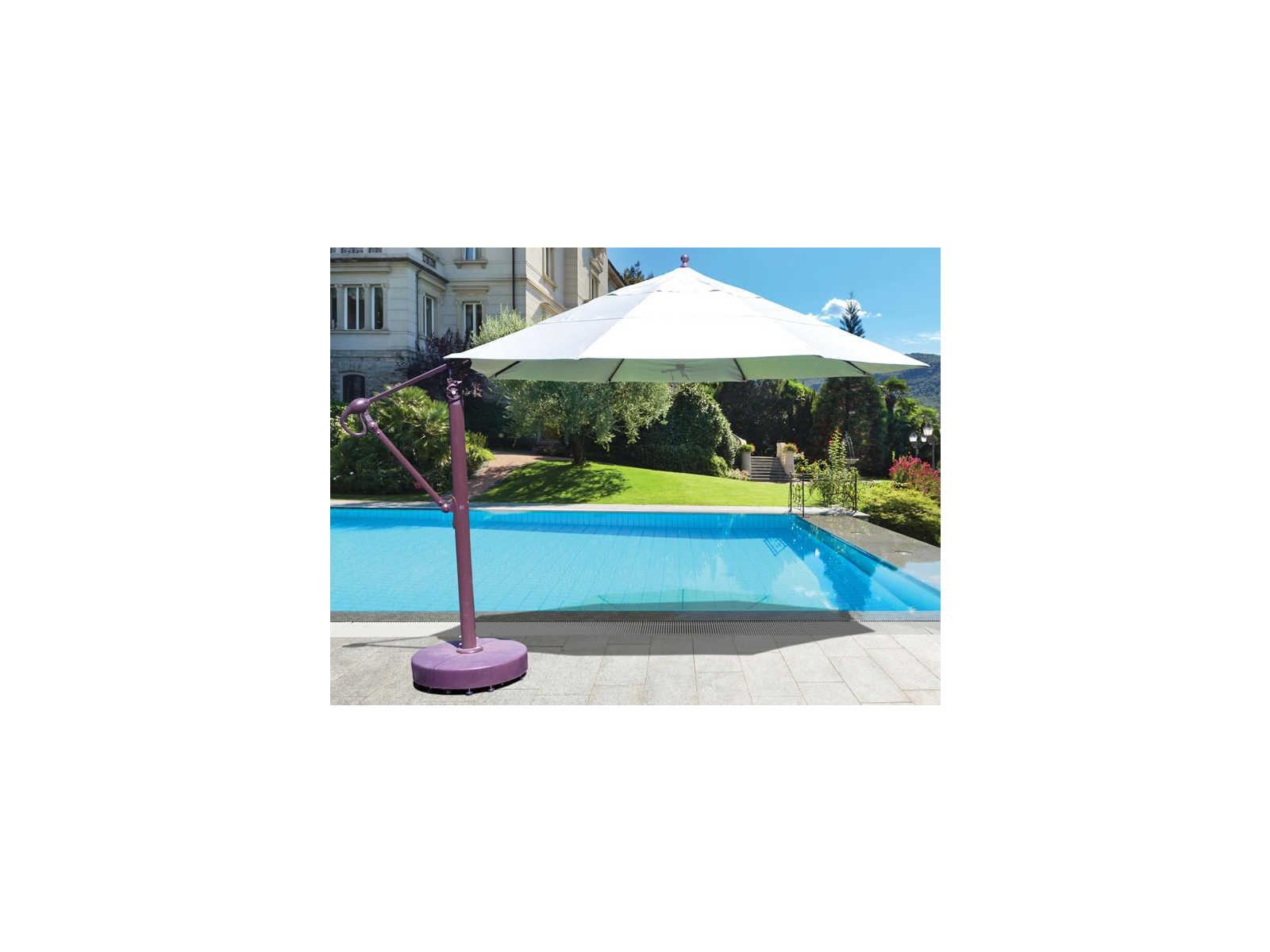 Galtech Quick Ship Cantilever Aluminum 13 Foot Octagon Manual Lift Outdoor Umbrella