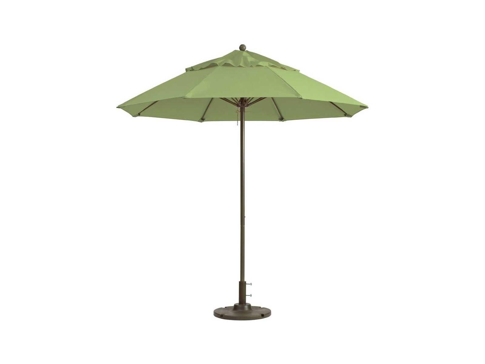 Grosfillex Windmaster Aluminum 9 Foot Round Fiberglass Outdoor Umbrella in Pistachio