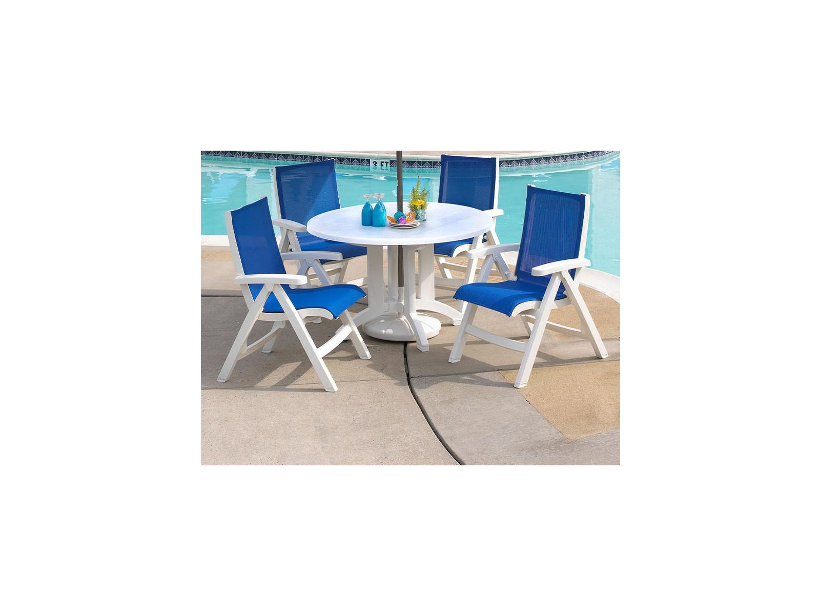 Grosfillex Jamaica Beach Resin Sling Patio Lounge Set
