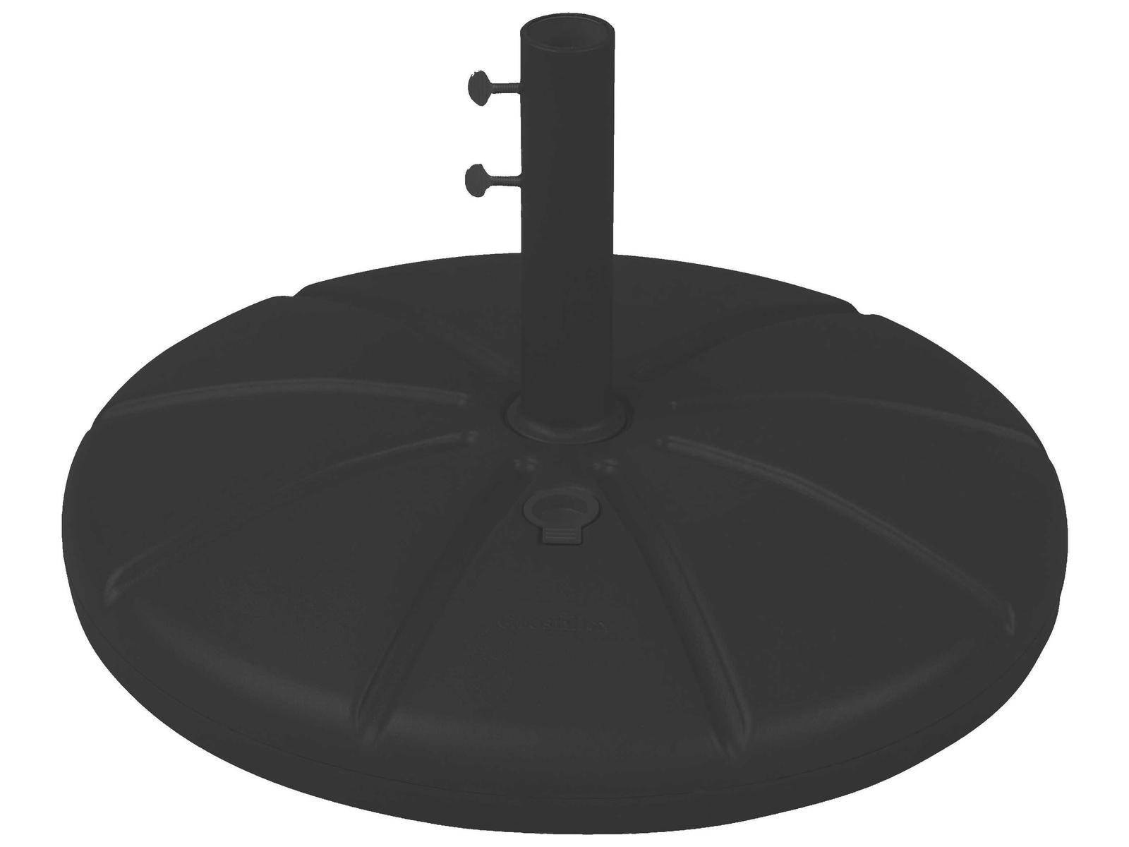 Grosfillex Resin Black Umbrella Base with Filling Cap