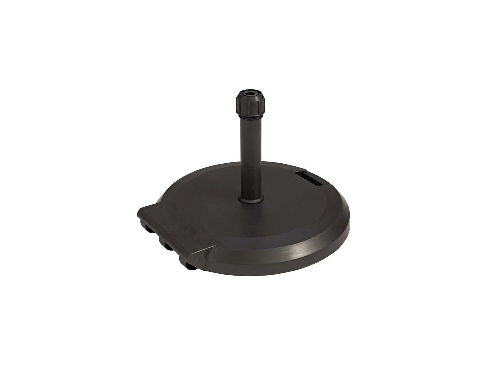 Grosfillex Resin Bronze Mist Free Standing Umbrella Base with Wheels