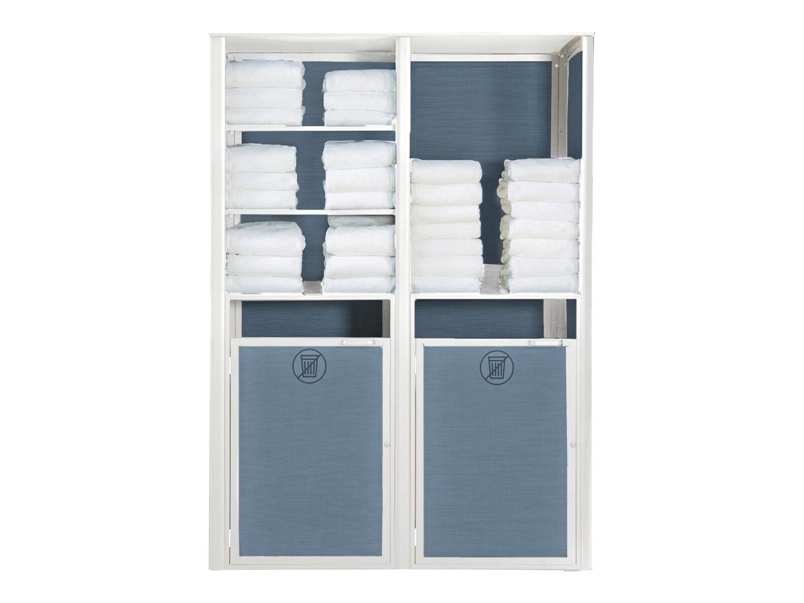 Grosfillex Sunset Sling Aluminum Mandras Blue/Glacier White Towel Valet Double Unit